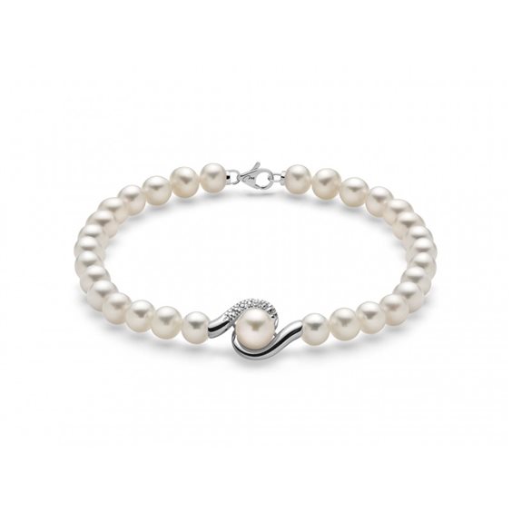 Bracciale Miluna Donna BRACC. PERLE BOULE E FANTASIA in Oro Perla PBR3037V - PBR3037V